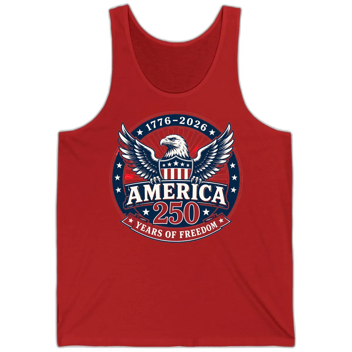 America 250 Years Of Freedom Celebration Tank in Red